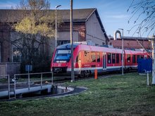 Regionalbahn auf dem Rangiergleis
